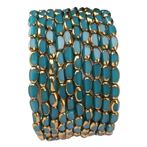 DADIFEN Glasperlen, Reisperlen, Pfauenblau, 4 x 6 mm, 50 Stück, facettiert, oval, goldener Rand, Kristall, lose Perlen für Bastelarbeiten, Schmuckherstellung DADIFEN Glasperlen, Reisperlen, Pfauenblau, 4 x 6 mm, 50 Stück, facettiert, oval, goldener Rand, Kristall, lose Perlen für Bastelarbeiten, Schmuckherstellung von DADIFEN