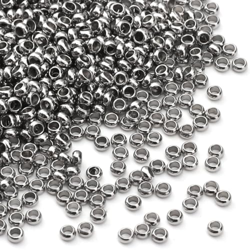 DADIFEN Runde Quetschperlen aus 304 Edelstahl, 2,0 mm, 1000 Stück, für Schmuckherstellung und Reparatur DADIFEN Runde Quetschperlen aus 304 Edelstahl, 2,0 mm, 1000 Stück, für Schmuckherstellung und Reparatur von DADIFEN