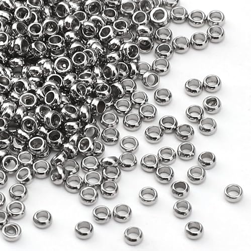 DADIFEN Runde Quetschperlen aus 304 Edelstahl, 2,0 mm, 500 Stück, für Schmuckherstellung und Reparatur DADIFEN Runde Quetschperlen aus 304 Edelstahl, 2,0 mm, 500 Stück, für Schmuckherstellung und Reparatur von DADIFEN