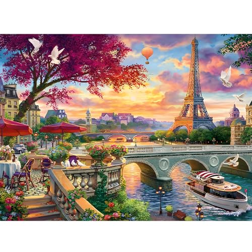 DAERLE 5D Diamant Painting Bilder Stadt Szenerie, Diamond Painting Stickerei Malerei Kits, Landschaft Diamond Painting Set für Wanddekorationen und Zuhause Dekor 40x30cm von DAERLE