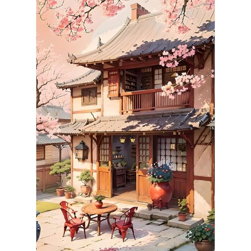 DAERLE 5D Diamond Painting Set für Erwachsene, Anime-Hof-Szenerie, Diamant Malerei landschaft, DIY Diamond Painting Bastelset für Wohnzimmer und Schlafzimmer Wanddeko 30x40cm DAERLE 5D Diamond Painting Set für Erwachsene, Anime-Hof-Szenerie, Diamant Malerei landschaft, DIY Diamond Painting Bastelset für Wohnzimmer und Schlafzimmer Wanddeko 30x40cm von DAERLE