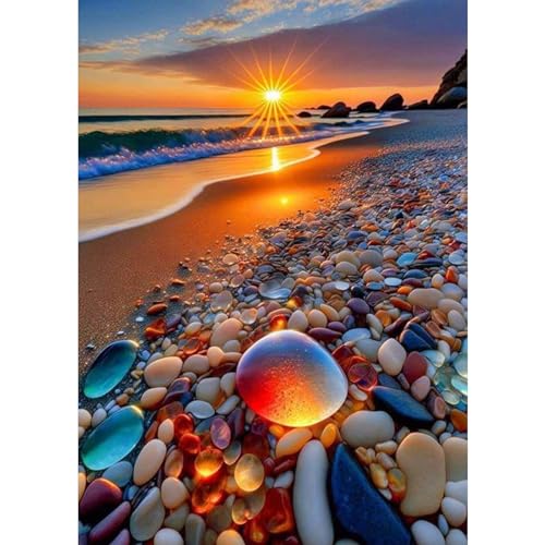 DAERLE 5D Diamond Painting Strand Szenerie, Diamant Painting Bilder Sonnenuntergang, Diamond Art Full DIY Diamant Meeresglas Kunst Malerei Stickerei Set Kreuzstich Bilder Home Wand Dekor 30x40cm DAERLE 5D Diamond Painting Strand Szenerie, Diamant Painting Bilder Sonnenuntergang, Diamond Art Full DIY Diamant Meeresglas Kunst Malerei Stickerei Set Kreuzstich Bilder Home Wand Dekor 30x40cm von DAERLE