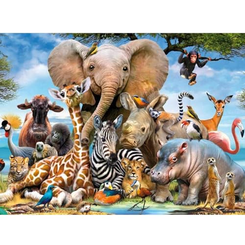 DAERLE 5D Diamond Painting Tierplanet, Diamant Painting Bilder Wilde Tiere, Diamond Art Erwachsene Full DIY Diamant Kunst Malerei Stickerei Set Kreuzstich Bilder Home Wand Dekor 40x30cm DAERLE 5D Diamond Painting Tierplanet, Diamant Painting Bilder Wilde Tiere, Diamond Art Erwachsene Full DIY Diamant Kunst Malerei Stickerei Set Kreuzstich Bilder Home Wand Dekor 40x30cm von DAERLE