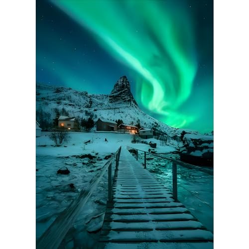 DAERLE 5D Nordlichter Diamond Painting Set, DIY landschaft Diamant Painting Bilder Erwachsene Kinder, DIY Strass Bilder Diamant Kunst Kits, Runde Steine Diamant Painting für Zuhause Dekor 30x40cm DAERLE 5D Nordlichter Diamond Painting Set, DIY landschaft Diamant Painting Bilder Erwachsene Kinder, DIY Strass Bilder Diamant Kunst Kits, Runde Steine Diamant Painting für Zuhause Dekor 30x40cm von DAERLE