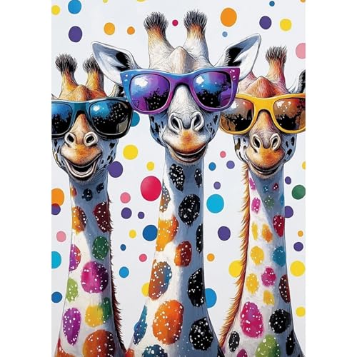 DAERLE DIY Diamond Painting Niedliche Giraffen, Diamond Painting Erwachsene Bunte Polka, 5D Diamant Painting Bilder, Mosaikherstellung Bastelset für Haus Wanddeko 30x40cm DAERLE DIY Diamond Painting Niedliche Giraffen, Diamond Painting Erwachsene Bunte Polka, 5D Diamant Painting Bilder, Mosaikherstellung Bastelset für Haus Wanddeko 30x40cm von DAERLE