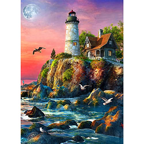 DAERLE Diamant Painting Bilder, Diamond Painting Leuchtturm, Diamond Painting Kinder, Diamond Painting Set, Diamond Painting Erwachsene, Malen Nach Zahlen Erwachsene, Diamanten Dekoration 30x40cm DAERLE Diamant Painting Bilder, Diamond Painting Leuchtturm, Diamond Painting Kinder, Diamond Painting Set, Diamond Painting Erwachsene, Malen Nach Zahlen Erwachsene, Diamanten Dekoration 30x40cm von DAERLE