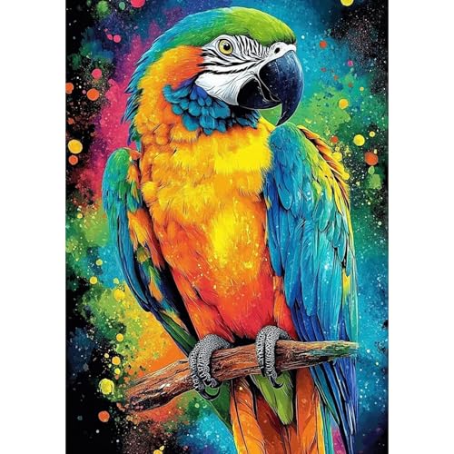 DAERLE Diamant Painting Bilder für Erwachsene Bunter Papagei, 5D Diamond Painting Vogel, DIY Strass Bilder Diamant Kunst Kits, Diamant Painting für Home Wand Décor 30x40 cm DAERLE Diamant Painting Bilder für Erwachsene Bunter Papagei, 5D Diamond Painting Vogel, DIY Strass Bilder Diamant Kunst Kits, Diamant Painting für Home Wand Décor 30x40 cm von DAERLE