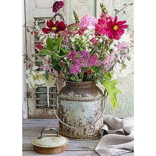 DAERLE Diamond Painting Bunte Blumen, Diamant Painting Bilder Kessel-Blume, Blumen Diamond Painting Erwachsene DIY Diamant Vollbild, Malen Nach Zahlen 5D Diamant Painting für Wand Dekor 30x40cm DAERLE Diamond Painting Bunte Blumen, Diamant Painting Bilder Kessel-Blume, Blumen Diamond Painting Erwachsene DIY Diamant Vollbild, Malen Nach Zahlen 5D Diamant Painting für Wand Dekor 30x40cm von DAERLE