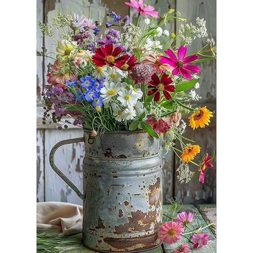 DAERLE Diamond Painting Bunte Blumen, Diamant Painting Bilder Wildblumen, DIY Diamant Vollbild, Malen Nach Zahlen Erwachsene, 5D Diamant Painting für Wand Dekoration 30x40cm DAERLE Diamond Painting Bunte Blumen, Diamant Painting Bilder Wildblumen, DIY Diamant Vollbild, Malen Nach Zahlen Erwachsene, 5D Diamant Painting für Wand Dekoration 30x40cm von DAERLE