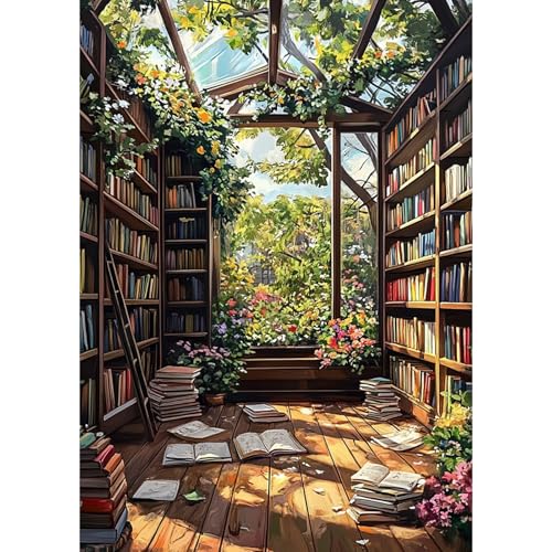 DAERLE Diamond Painting Erwachsene, Bezaubernde gemütliche Buchhandlung, 5D DIY Diamant Painting Bilder Landschaft, Diamant Malerei Diamond Painting Runde Steine für Zuhause Dekor 30x40 cm DAERLE Diamond Painting Erwachsene, Bezaubernde gemütliche Buchhandlung, 5D DIY Diamant Painting Bilder Landschaft, Diamant Malerei Diamond Painting Runde Steine für Zuhause Dekor 30x40 cm von DAERLE