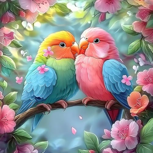 DAERLE Diamond Painting Erwachsene, Bunte Vögel, 5D DIY Diamant Painting Bilder Liebesvogel, Diamant Malerei Diamond Painting Runde Steine für Zuhause Dekor 30x30 cm DAERLE Diamond Painting Erwachsene, Bunte Vögel, 5D DIY Diamant Painting Bilder Liebesvogel, Diamant Malerei Diamond Painting Runde Steine für Zuhause Dekor 30x30 cm von DAERLE