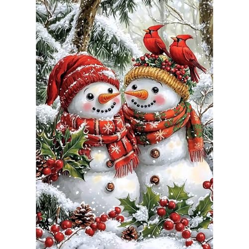 DAERLE Diamond Painting Erwachsene, Schneemannfamilie, Diamant Painting Bilder, Weihnachten, Diamond Painting Kits, 5D Diamant Malerei Set für für Home Wand Décor 30x40cm DAERLE Diamond Painting Erwachsene, Schneemannfamilie, Diamant Painting Bilder, Weihnachten, Diamond Painting Kits, 5D Diamant Malerei Set für für Home Wand Décor 30x40cm von DAERLE