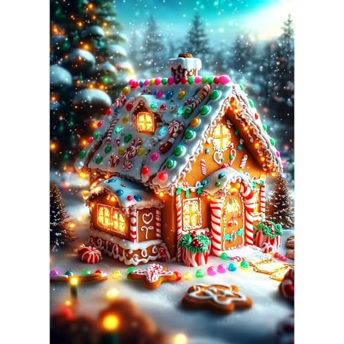 DAERLE Diamond Painting Erwachsene, Weihnachten, Diamant Painting Bilder, Süßigkeitenhaus, Diamond Painting Kits, 5D Diamant Malerei Set für für Home Wand Décor 30x40cm DAERLE Diamond Painting Erwachsene, Weihnachten, Diamant Painting Bilder, Süßigkeitenhaus, Diamond Painting Kits, 5D Diamant Malerei Set für für Home Wand Décor 30x40cm von DAERLE