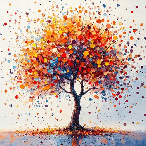DAERLE Diamond Painting Kits für Erwachsene, Regenbogen Lebensbaum, 5D Bunter Baum Diamant Malerei Set, DIY Diamantmalerei Basteln Bilder Arts als Geschenk für Home Wand Décor 30x30cm DAERLE Diamond Painting Kits für Erwachsene, Regenbogen Lebensbaum, 5D Bunter Baum Diamant Malerei Set, DIY Diamantmalerei Basteln Bilder Arts als Geschenk für Home Wand Décor 30x30cm von DAERLE