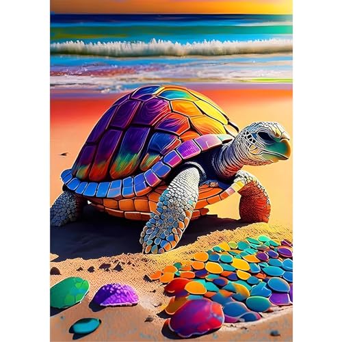 DAERLE Diamond Painting Meeresschildkröte, Diamant Painting Bilder Aquarell Schildkröte, DIY Diamant Vollbild, Malen Nach Zahlen Erwachsene, 5D Diamant Painting für Wand Dekoration 30x40cm DAERLE Diamond Painting Meeresschildkröte, Diamant Painting Bilder Aquarell Schildkröte, DIY Diamant Vollbild, Malen Nach Zahlen Erwachsene, 5D Diamant Painting für Wand Dekoration 30x40cm von DAERLE