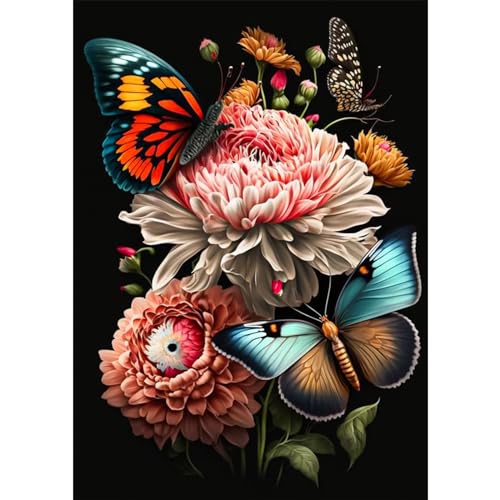 DAERLE Diamond Painting Schmetterling, Diamant Painting Bilder Blumen, Diamond Painting Kinder Erwachsene DIY Diamant Vollbild, Malen Nach Zahlen 5D Diamant Painting für Wand Dekor 30x40cm DAERLE Diamond Painting Schmetterling, Diamant Painting Bilder Blumen, Diamond Painting Kinder Erwachsene DIY Diamant Vollbild, Malen Nach Zahlen 5D Diamant Painting für Wand Dekor 30x40cm von DAERLE