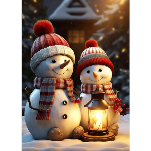 DAERLE Diamond Painting Schneemann Christmas, Diamant Painting Bilder Winter, DIY Diamant Vollbild, Malen Nach Zahlen Erwachsene, 5D Diamant Painting für Wand Dekoration 30x40cm DAERLE Diamond Painting Schneemann Christmas, Diamant Painting Bilder Winter, DIY Diamant Vollbild, Malen Nach Zahlen Erwachsene, 5D Diamant Painting für Wand Dekoration 30x40cm von DAERLE