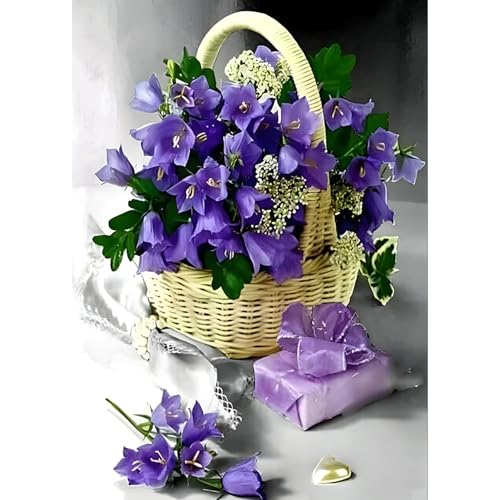 DAERLE Diamond Painting Schöne Blume, Diamond Painting Erwachsene, Diamant Painting Bilder Blume mit Korb, DIY 5D Diamond Painting Set für Wand Dekor 30x40cm DAERLE Diamond Painting Schöne Blume, Diamond Painting Erwachsene, Diamant Painting Bilder Blume mit Korb, DIY 5D Diamond Painting Set für Wand Dekor 30x40cm von DAERLE