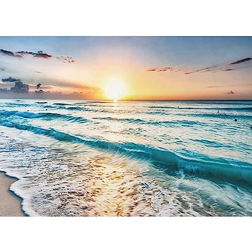 DAERLE Diamond Painting Strand, 5D Diamant Painting Bilder Meeresufer Sonnenuntergang Set Erwachsene Kinder, DIY Full Diamant Malen nach Zahlen für Wohnzimmer Schlafzimmer Büro Wand Dekoration 40x30cm DAERLE Diamond Painting Strand, 5D Diamant Painting Bilder Meeresufer Sonnenuntergang Set Erwachsene Kinder, DIY Full Diamant Malen nach Zahlen für Wohnzimmer Schlafzimmer Büro Wand Dekoration 40x30cm von DAERLE