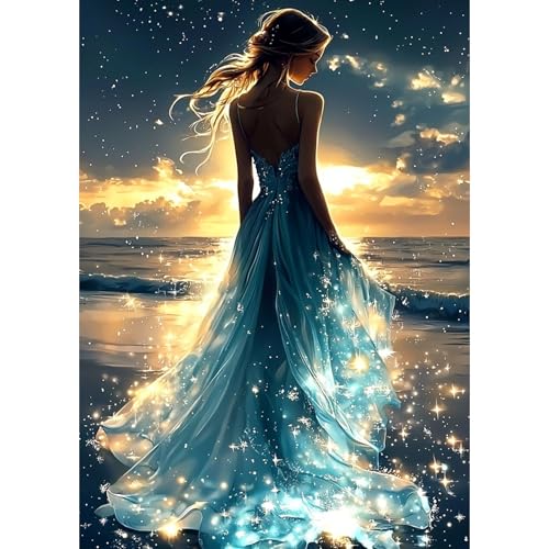 DAERLE Fantasie Mädchen Diamant Painting Bilder für Erwachsene Anfänger, 5D Fee Diamond Painting Set, DIY Strass Bilder Diamant Kunst Kits, Diamant Painting für Zuhause Dekor 30x40 cm DAERLE Fantasie Mädchen Diamant Painting Bilder für Erwachsene Anfänger, 5D Fee Diamond Painting Set, DIY Strass Bilder Diamant Kunst Kits, Diamant Painting für Zuhause Dekor 30x40 cm von DAERLE