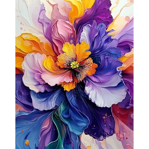 DAERLE Malen Nach Zahlen Erwachsene, Blumen, DIY Handgemalt Ölgemälde Kit für Anfänger und Erwachsene, Mit Acrylfarbe Leinwand und 3 Pinsel Kit 40x50cm, Ohne Rahmen, Schöne Blume DAERLE Malen Nach Zahlen Erwachsene, Blumen, DIY Handgemalt Ölgemälde Kit für Anfänger und Erwachsene, Mit Acrylfarbe Leinwand und 3 Pinsel Kit 40x50cm, Ohne Rahmen, Schöne Blume von DAERLE