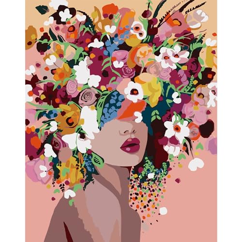 DAERLE Malen Nach Zahlen Erwachsene Frauen und Blumen, DIY Ölgemälde Kit für Anfänger Erwachsene, Blumenmädchen Malen Nach Zahlen für Wohnzimmer Schlafzimmer Büro Wand Dekoration 40x50cm Ohne Rahmen DAERLE Malen Nach Zahlen Erwachsene Frauen und Blumen, DIY Ölgemälde Kit für Anfänger Erwachsene, Blumenmädchen Malen Nach Zahlen für Wohnzimmer Schlafzimmer Büro Wand Dekoration 40x50cm Ohne Rahmen von DAERLE