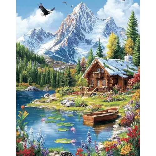 Malen Nach Zahlen Erwachsene, Bunte Blumen und Bäume, DIY Handgemalt Ölgemälde Kit für Anfänger und Erwachsene, Mit Acrylfarbe Leinwand und 3 Pinsel Kit 40x50cm, Ohne Rahmen, Wunderschöne Natur Malen Nach Zahlen Erwachsene, Bunte Blumen und Bäume, DIY Handgemalt Ölgemälde Kit für Anfänger und Erwachsene, Mit Acrylfarbe Leinwand und 3 Pinsel Kit 40x50cm, Ohne Rahmen, Wunderschöne Natur von DAERLE
