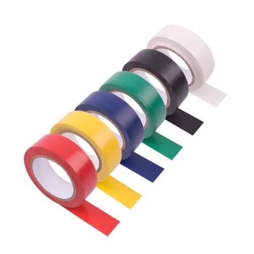 DAFROH Isolierband PVC-Isolierband, 18 mm x 10 m, Isolierband Farbig Set, Universal Isolierband Wasserdicht Elektrisch PVC Klebeband Dichtband für Verkabelungsprojekte und Reparaturen Bunt 6 Rollen DAFROH Isolierband PVC-Isolierband, 18 mm x 10 m, Isolierband Farbig Set, Universal Isolierband Wasserdicht Elektrisch PVC Klebeband Dichtband für Verkabelungsprojekte und Reparaturen Bunt 6 Rollen von DAFROH