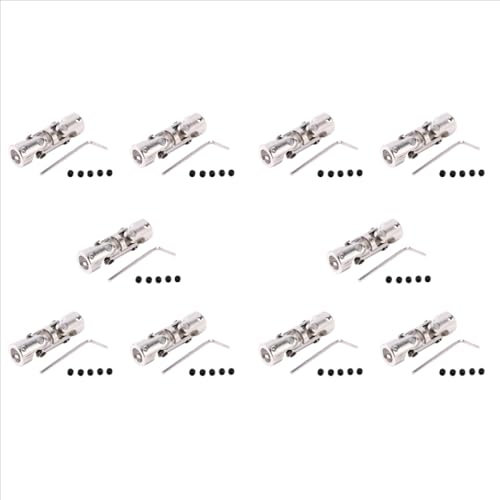 DAFSXZQR FBIL-10X RC-Doppel-Universal-Gelenkkopplung mit Schraube 6x6mm kompatibel mit verschiedenen Wellenverbindungen und DIY-Projekten von DAFSXZQR