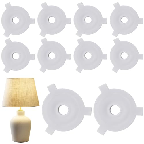 10 -pcs -Lampenschattenadapter, E27 bis 11mm Lampen Schattenring, weißer Plastiklampenschirm -Adapter, Ersatzring 10 -pcs -Lampenschattenadapter, E27 bis 11mm Lampen Schattenring, weißer Plastiklampenschirm -Adapter, Ersatzring von DAGLLGEW