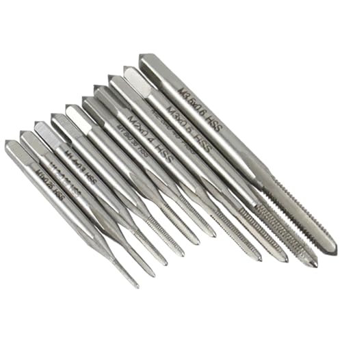 10-teiliges metrisches Gewindebohrer-Set, Schnellarbeitsstahl, Rohrgewindeschneidwerkzeug, gerade Nuten, Schraubengewindeschneiden, Gewindeschneiden, Maschinisten-Reparatur, Heimwerkerwerkzeug 10-teiliges metrisches Gewindebohrer-Set, Schnellarbeitsstahl, Rohrgewindeschneidwerkzeug, gerade Nuten, Schraubengewindeschneiden, Gewindeschneiden, Maschinisten-Reparatur, Heimwerkerwerkzeug von DAGLLGEW