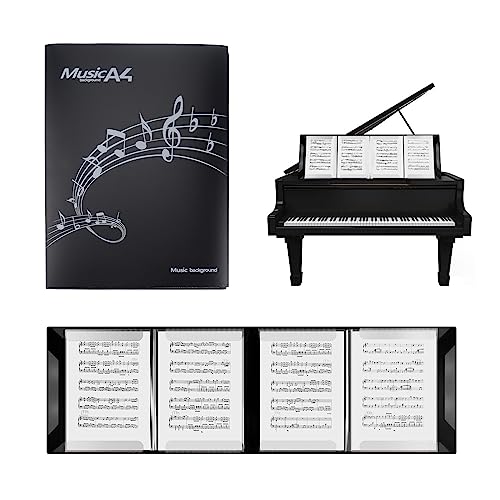 Aufbewahrungsmappe für Notenblätter 4-seitiger Notenordner Organisiert Ihre Musikblätter für Klavier Gitarre,Faltbare Musikmappe Perfekter Notenblatthalter und Präsentationsmappe für Musike Aufbewahrungsmappe für Notenblätter 4-seitiger Notenordner Organisiert Ihre Musikblätter für Klavier Gitarre,Faltbare Musikmappe Perfekter Notenblatthalter und Präsentationsmappe für Musike von DAGORD