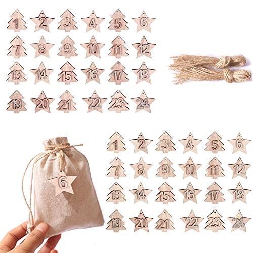 DAHI 2 sests adventskalender Zahlen Holz Nummer 1-24 weihnachtsbasteln stern baum DAHI 2 sests adventskalender Zahlen Holz Nummer 1-24 weihnachtsbasteln stern baum von DAHI