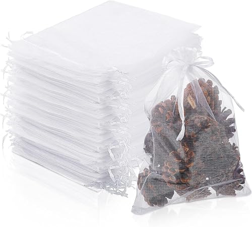 DAHI 20 * 30cm organzasäckchen 100pcs säckchen zum befüllen Schmuckbeutel Hochzeit Säckchen Geschenkbeutel Organzabeutel (20x30cm/100pcs) von DAHI