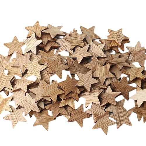 DAHI 200pcs Holzsterne zum Basteln 3cm Streudeko Weihnachten Sterne Deko Konfetti,Holz Sterne Tischdeko Klein,Weihnachtsdeko Basteln,Sterne Basteln für Hochzeit,Geburtstag (3cm) von DAHI