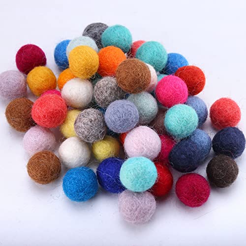 DAHI 50pcs bunt Filzkugeln Wollfilz Perlen 15mm Filz Pom Poms zum Basteln DIY Kreative Handwerk von DAHI