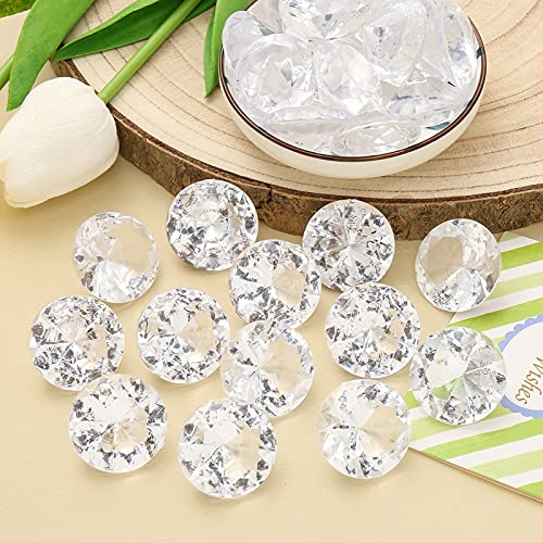 DAHI Deko Diamanten 30mm Hochzeit Streudeko Transparent Kristall 30 stk Dekosteine Tischdeko Diamanten (weiß, 30x20mm) von DAHI