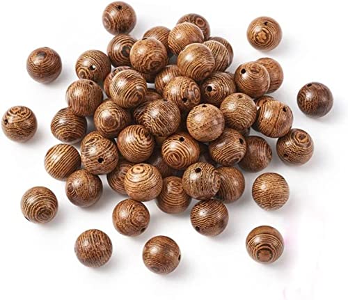DAHI Perlen holzperlen ca. 150pcs Holz perlen 12mm bastelnperlen für DIY Schmuck Herstellung (12mm/150stk) von DAHI