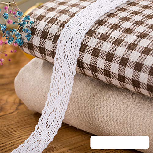 DAHI Spitzenband weiß 26 meter Baumwolle Dekoband -2.5cm Vintage Spitzenborte Häkel-Borte für Basteln Nähen Hochzeit Deko Scrapbooking Geschenkbox (weiß-A) von DAHI