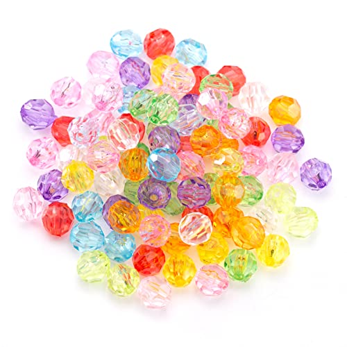 DAHI acryl perlen zum auffädeln bastelnperlen 10mm ca. 390 stück- Perlen 200 Gramm EIN Set Acryl Perlen Bastelperlen Schmuckherstellung DIY Halsketten Armband (perlen-C) von DAHI