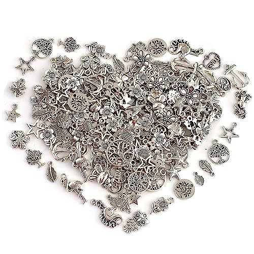 DAHI ca.110pcs metall Gemischte Charms zum Basteln,Charm Armband Selber Machen,Charm Anhänger Schmuck Basteln,Schmuckherstellung Set,Diy Basteln (A) von DAHI