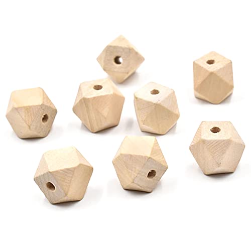 DAHI holzperlen Durchmesser 14mm -holz perle Bastelperlen mit 4 mm Loch für DIY Schmuck Zubehör (C) von DAHI