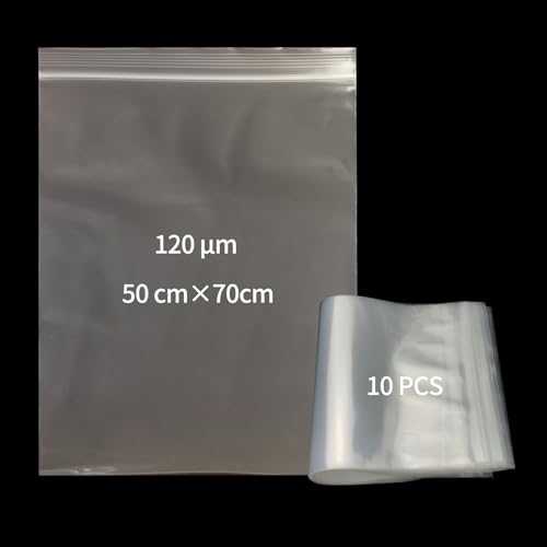 Druckverschlussbeutel/Presssiegel Tüten/Zip Beutel Klein, Stärke 60 μm, Wiederverwendbar, Haltbar, Zur Aufbewahrung von Lebensmitteln, kleinem Schmuck, Snacks,50 x 70cm 10 Stück Druckverschlussbeutel/Presssiegel Tüten/Zip Beutel Klein, Stärke 60 μm, Wiederverwendbar, Haltbar, Zur Aufbewahrung von Lebensmitteln, kleinem Schmuck, Snacks,50 x 70cm 10 Stück von DAILJMON