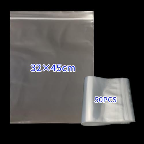 DAILJMON Druckverschlussbeutel/Presssiegel Tüten/Zip Beutel Klein, Stärke 60 μm, Wiederverwendbar, Haltbar, Zur Aufbewahrung von Lebensmitteln, kleinem Schmuck, Snacks,32 x 45 cm 50 Stück DAILJMON Druckverschlussbeutel/Presssiegel Tüten/Zip Beutel Klein, Stärke 60 μm, Wiederverwendbar, Haltbar, Zur Aufbewahrung von Lebensmitteln, kleinem Schmuck, Snacks,32 x 45 cm 50 Stück von DAILJMON