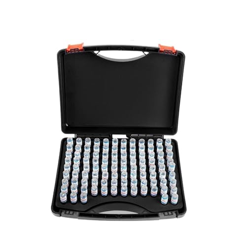 DAISHUJIE Stahlstiftlehre 51 Stück, 91 Stück, 98 Stück, 101 Stück, zylindrischer Messstift, glatter Messdorn, Lochlehre, 0,5–5,99 mm, Schritte 0,01 mm, Messstift, Messwerkzeug(0.1-10.00mm 100pcs) von DAISHUJIE
