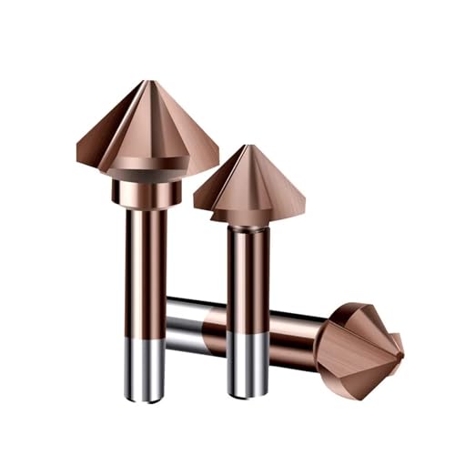 Fasenfräser 3 flöten 90 Grad Fase M35 Kobalt Senker Entgraten Reiben for Edelstahl Metallbearbeitung(40mm) von DAISHUJIE