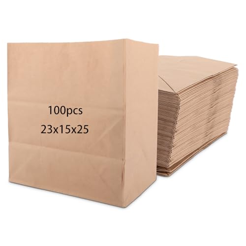 DAJAVE Papiertüten 100 Stück 25x23x15cm Papiertüten Groß Braun Geschenktüten Papier, Kraftpapier Brottüten, kraftpapier Tüten für Weihnachten Geburtstagsparty Kindergeburtstag DAJAVE Papiertüten 100 Stück 25x23x15cm Papiertüten Groß Braun Geschenktüten Papier, Kraftpapier Brottüten, kraftpapier Tüten für Weihnachten Geburtstagsparty Kindergeburtstag von DAJAVE