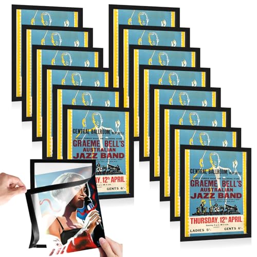 DAJAVE 15 Stück Magnetrahmen 24x32cm Bilderrahmen Magnetisch Selbstklebender Magnet Bilderrahmen A4 Diamond Painting Bilderrahmen für Rahmen für Puzzle, Foto, Poster von DAJAVE