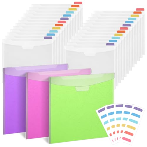 DAJAVE 36 Stück Dokumententasche A4 Transparent Dokumentenmappe A4 mit Register-Etiketten Wasserdicht a4 Dokumentenmappe Brieftaschen für Papier, Quittungen, Datei DAJAVE 36 Stück Dokumententasche A4 Transparent Dokumentenmappe A4 mit Register-Etiketten Wasserdicht a4 Dokumentenmappe Brieftaschen für Papier, Quittungen, Datei von DAJAVE