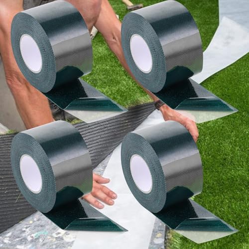 DAJAVE 4Stk Kunstrasen Klebeband, Starkes Doppelseitig Kunstrasenband 50mm x 5m, Kunstrasenband Künstliches Grasband für Verbindung, Befestigung, grüner Rasenteppich, Verbindung von Kunstrasen-Teppich DAJAVE 4Stk Kunstrasen Klebeband, Starkes Doppelseitig Kunstrasenband 50mm x 5m, Kunstrasenband Künstliches Grasband für Verbindung, Befestigung, grüner Rasenteppich, Verbindung von Kunstrasen-Teppich von DAJAVE